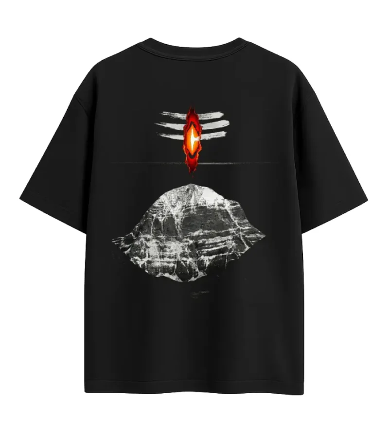 kailash3rdbackside kailasha 3rd eye shiva tshirt