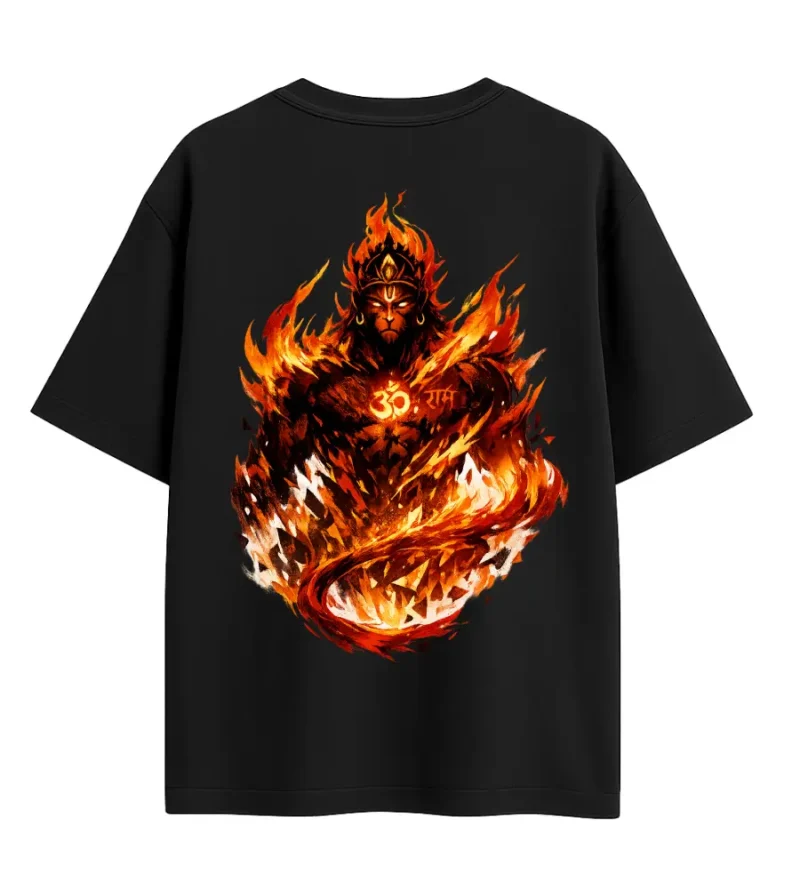 hanuman lanka backside mockup lanka fire hanumanji