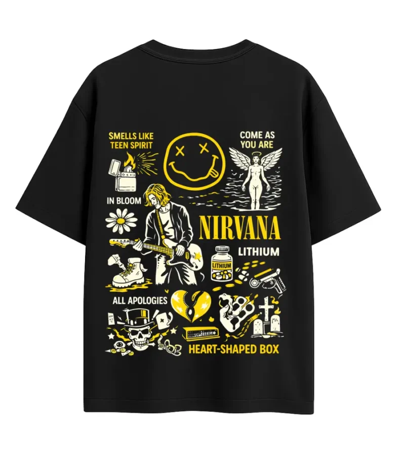 nirvana backside mockup new nirvana rock band tshirt