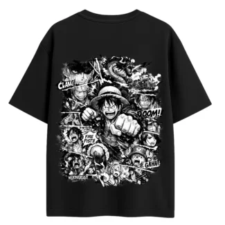 one piece chaos collage tshirt
