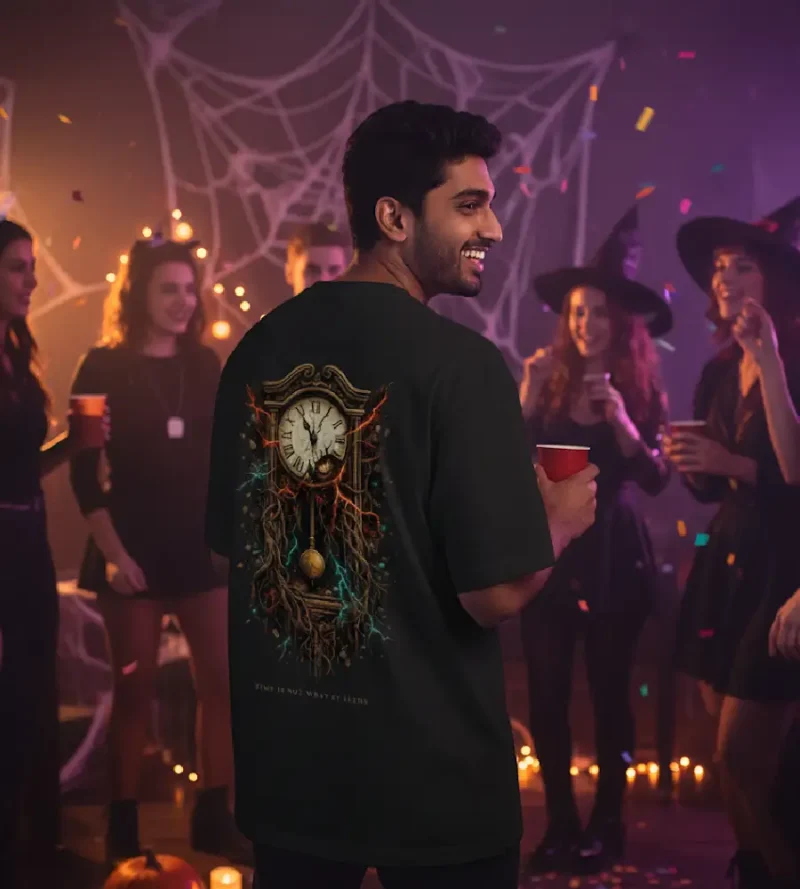 stclocklifestyle stranger things series, hawkins oversized tshirt, upside down, eleven, black