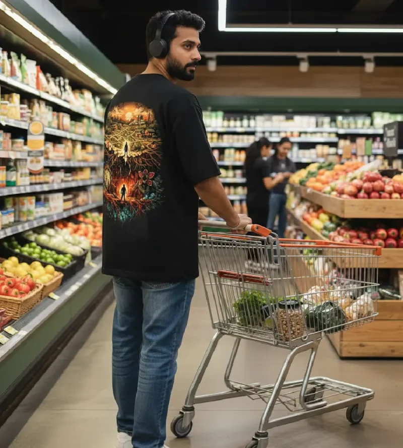 stupsideworldmaplifestyle stranger things series, hawkins oversized tshirt, upside down, eleven, black,